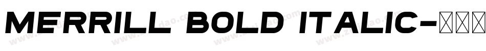 Merrill Bold Italic字体转换